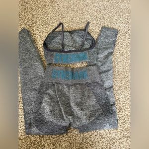 Gymshark high waisted grey leggings and bra set